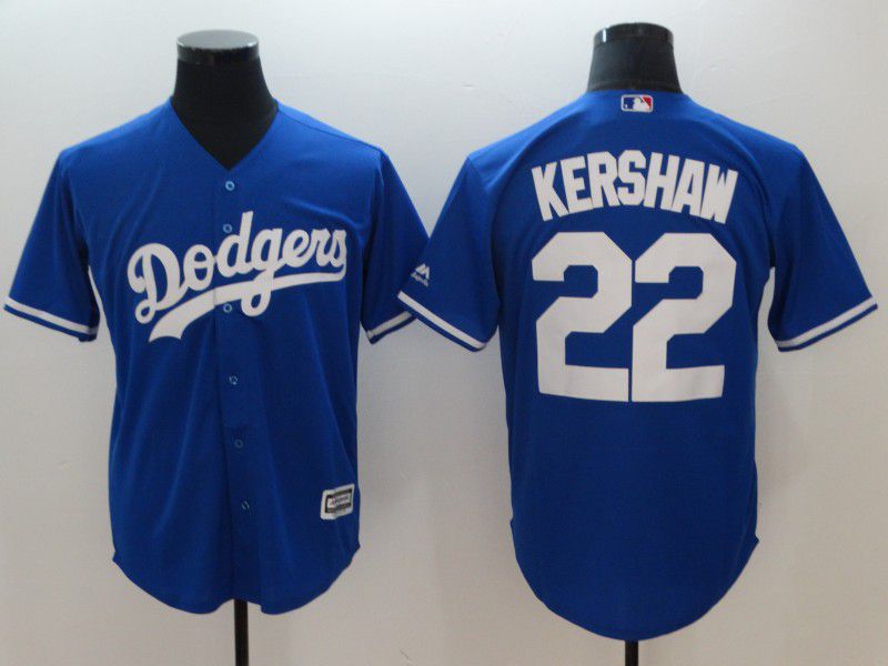 Men Los Angeles Dodgers #22 Kershaw Blue Game MLB Jerseys->women mlb jersey->Women Jersey